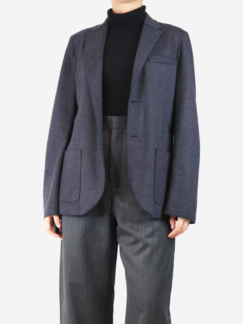 Dark grey wool jacket - size UK 16 Coats & Jackets Harris Wharf London 