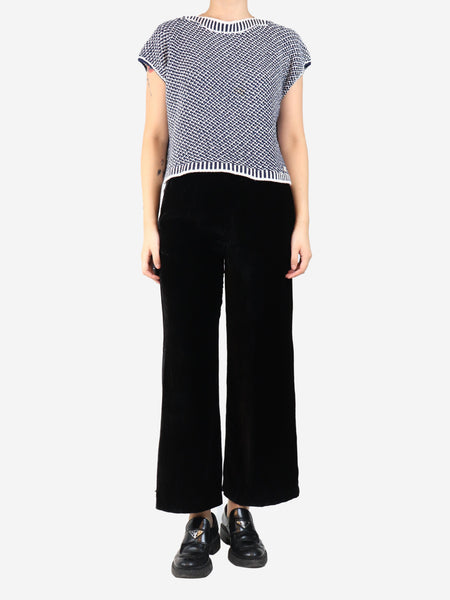 Black velvet trousers - size M alternate image