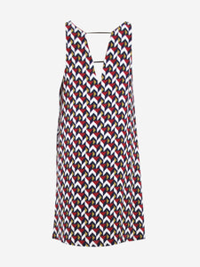 Max & Moi Multi geometric pattern silk dress - size UK 6