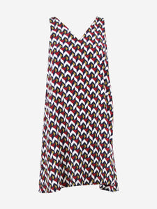 Max & Moi Multi geometric pattern silk dress - size UK 6