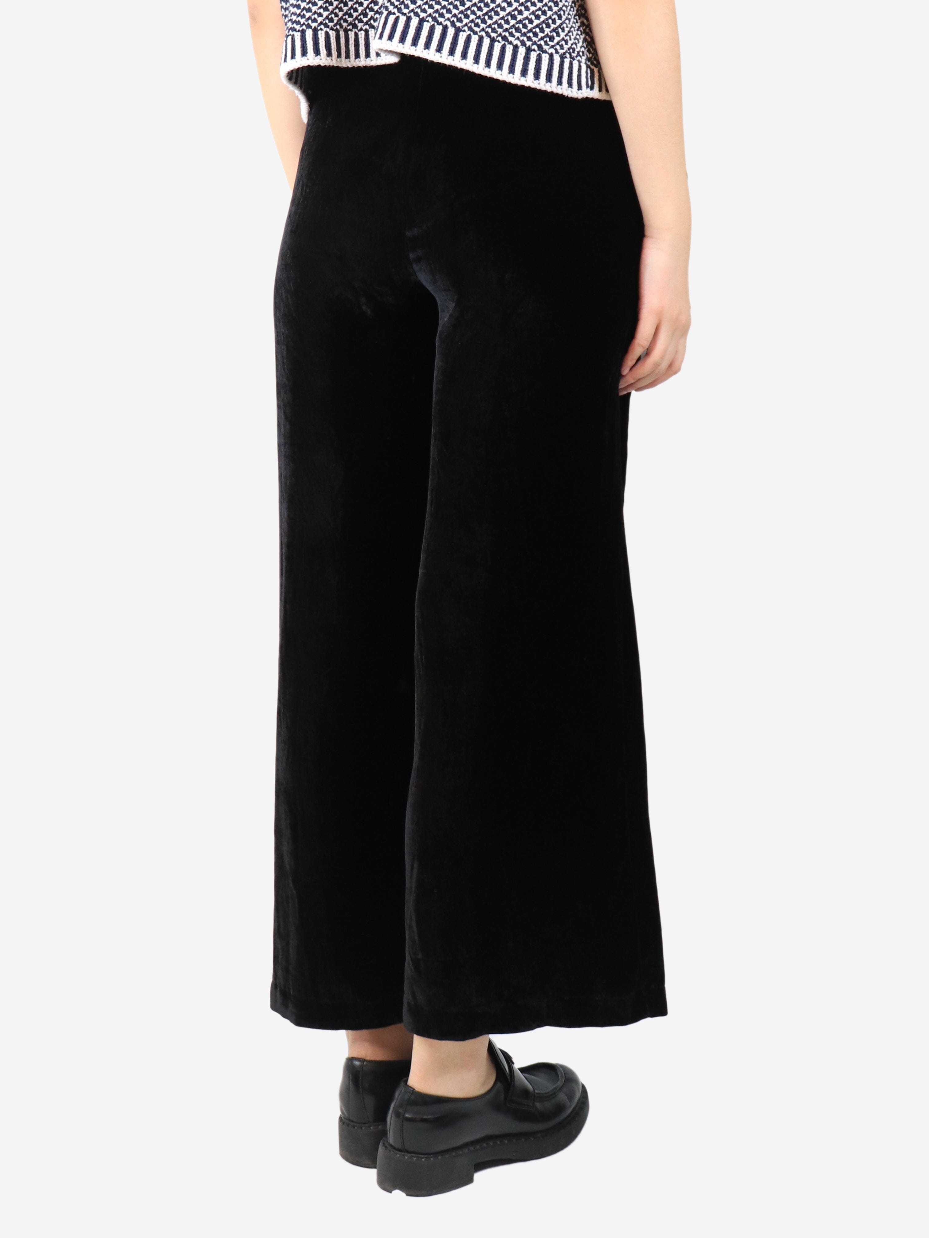 Black velvet trousers - size M Trousers Diega 