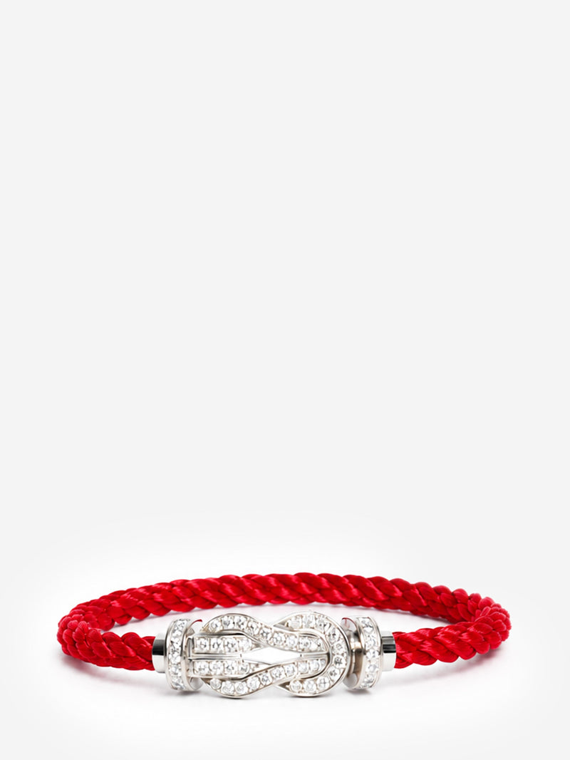 Red white gold diamond Force 10 bracelet Jewellery Fred 