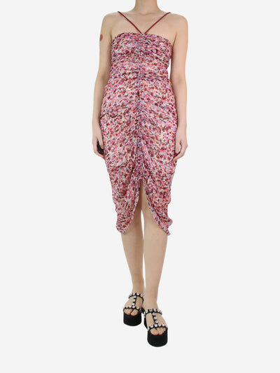Pink printed georgette midi dress - size FR 38 Dresses Isabel Marant Etoile 