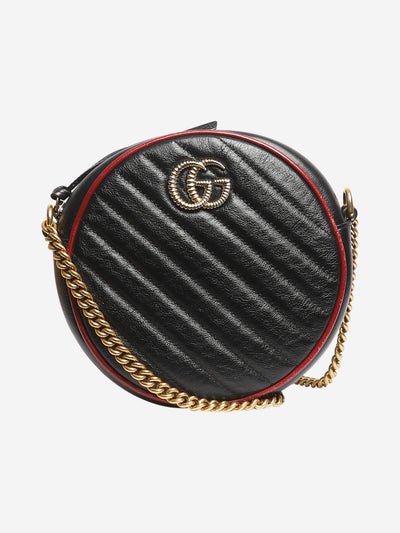 Black GG Marmont mini round shoulder bag Shoulder bags Gucci 