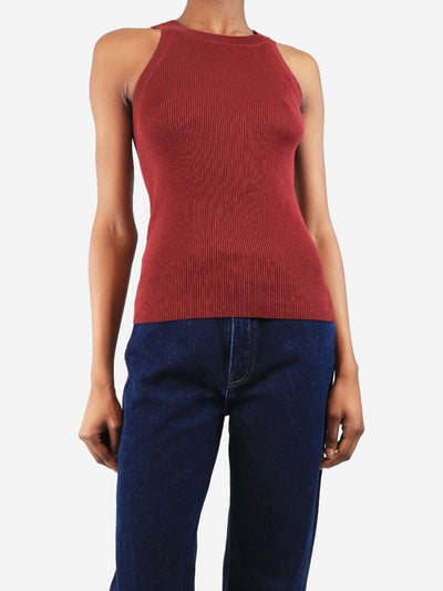 Burgundy Zoe vest top - size L Tops Issue Twelve 