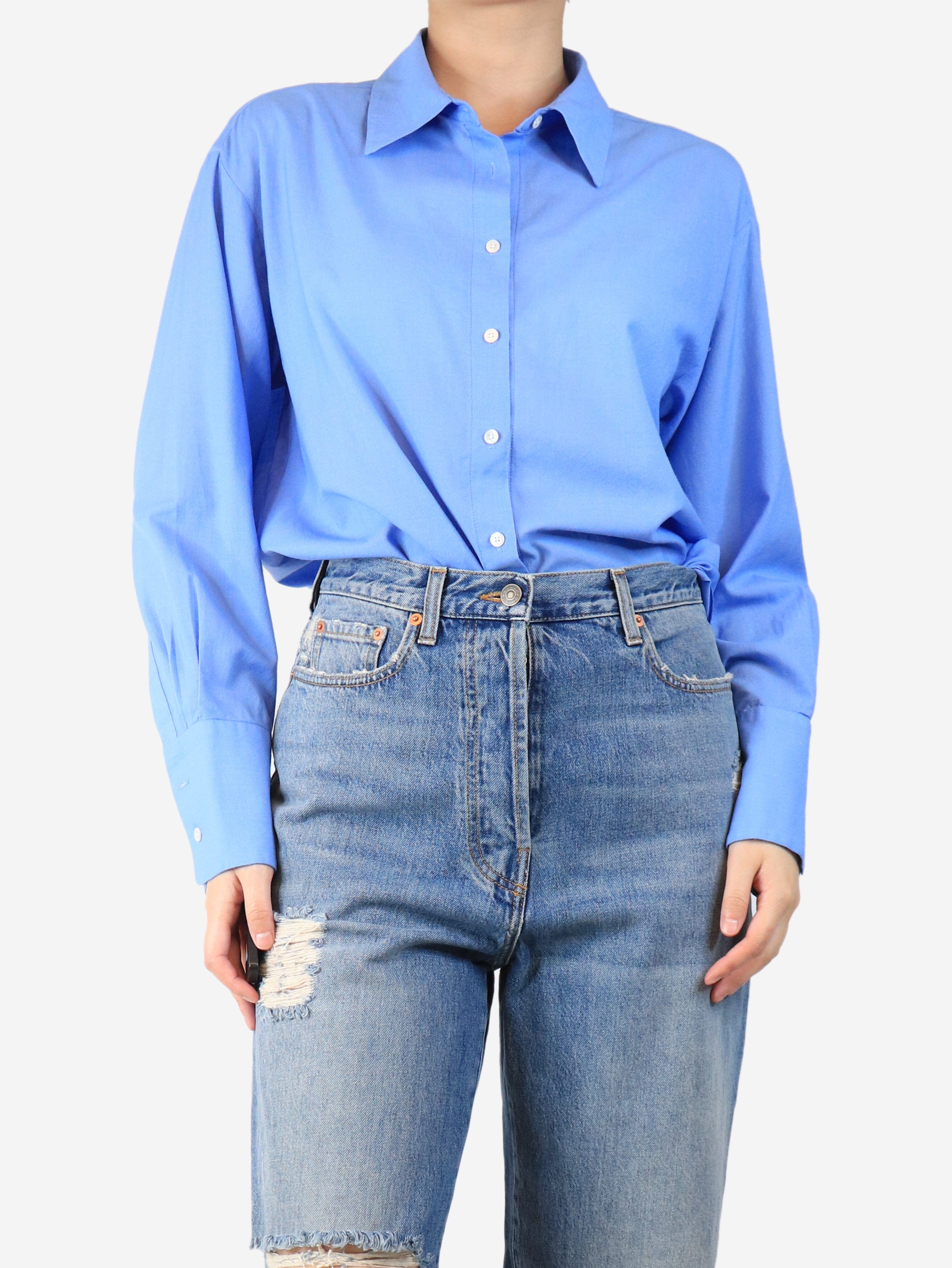 Blue long-sleeved shirt - size M Tops Attersee 