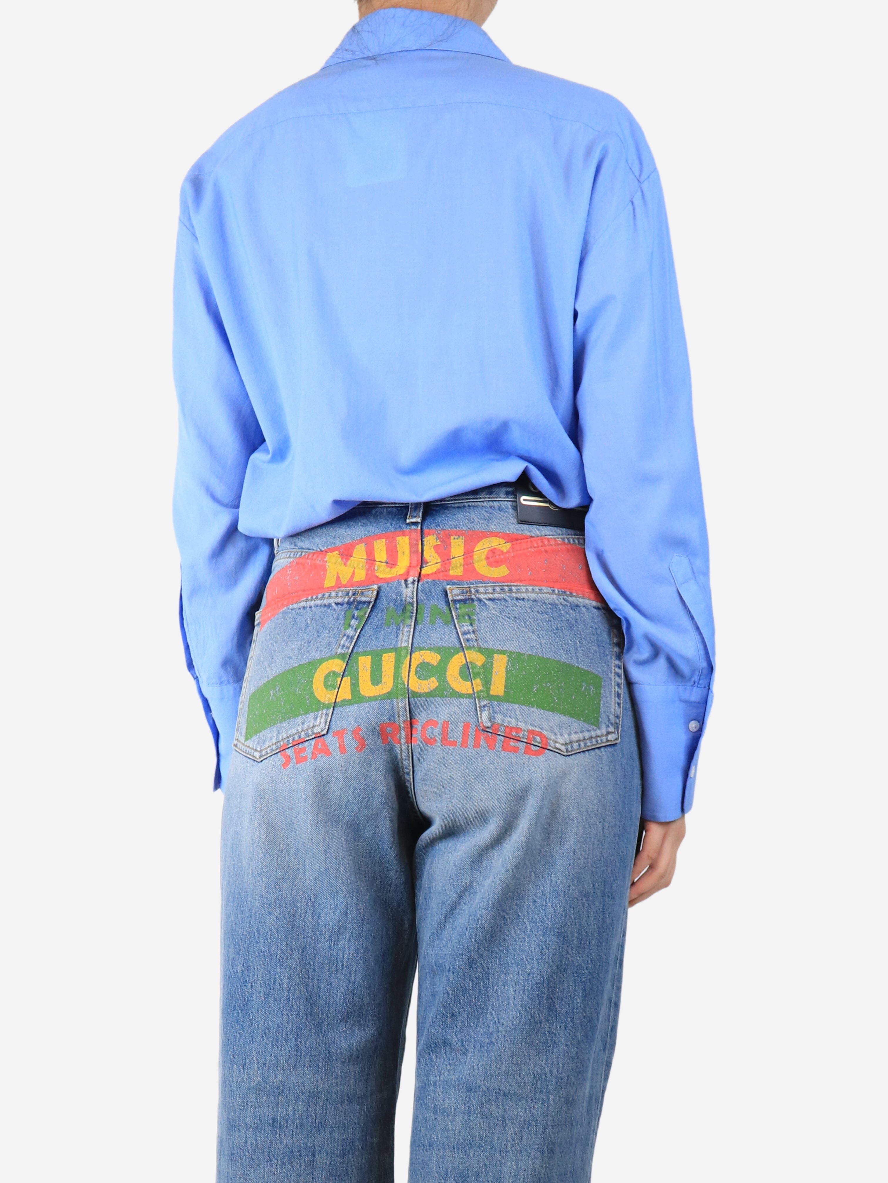 Blue long-sleeved shirt - size M Tops Attersee 