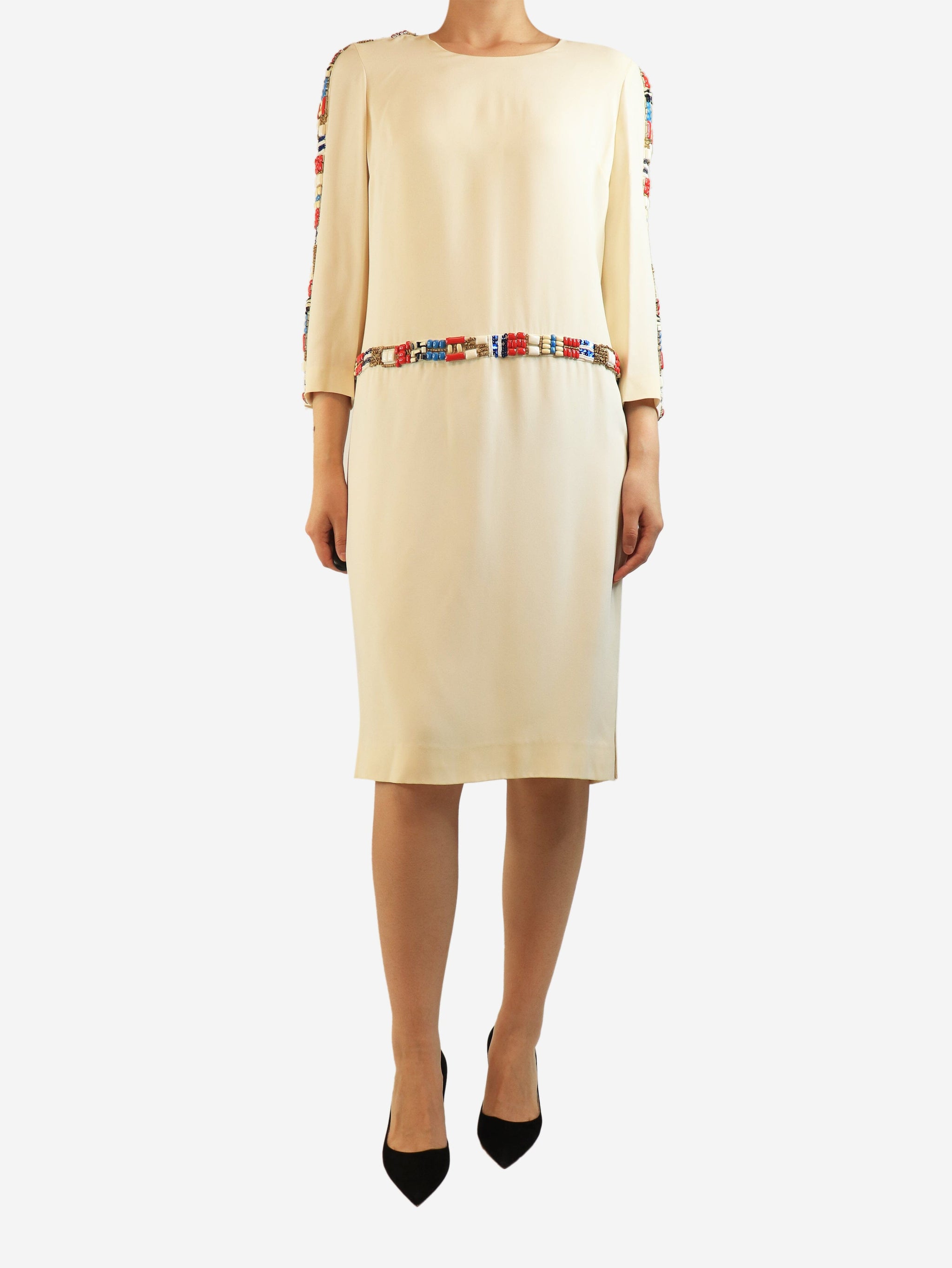 blue embroidered dress Sea Audra Embroidered Midi Dress