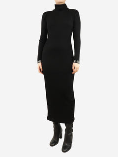 Black Mireille long sleeve knit maxi dress - size S Dresses Goldbergh 