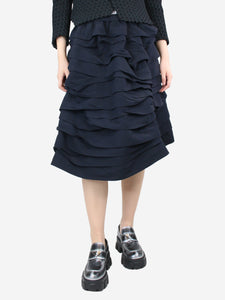 Comme Des Garçons Navy blue tiered skirt - size S