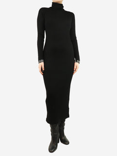 Black Mireille long sleeve knit maxi dress - size S Dresses Goldbergh 