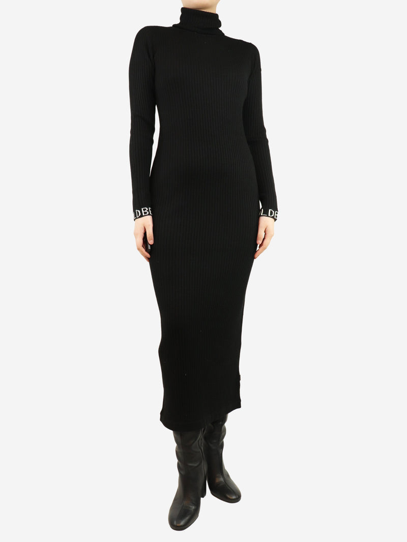 Black Mireille long sleeve knit maxi dress - size S Dresses Goldbergh 