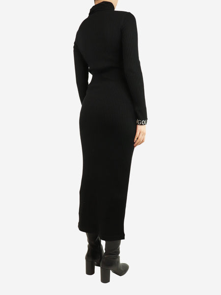 Black Mireille long sleeve knit maxi dress - size S alternate image