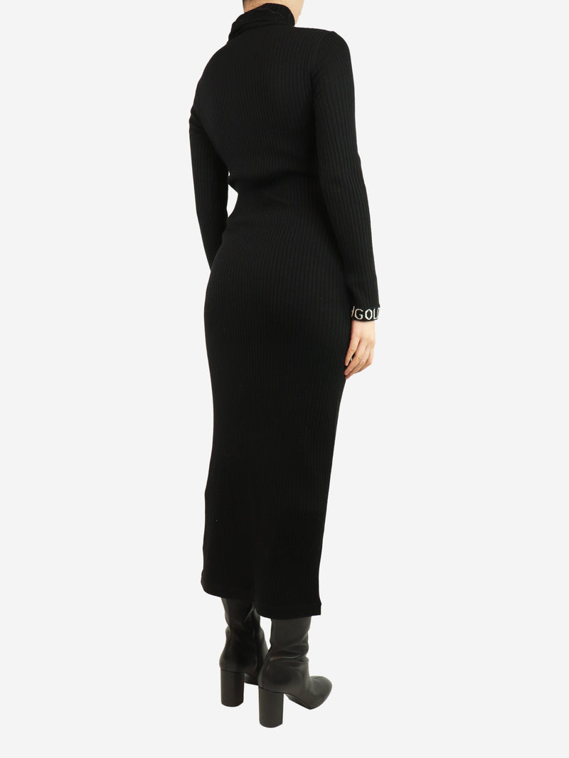 Black Mireille long sleeve knit maxi dress - size S Dresses Goldbergh 