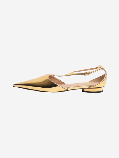 Gold Rocket T-Bar ballerina flats - size EU 38 Flat Shoes Bottega Veneta 