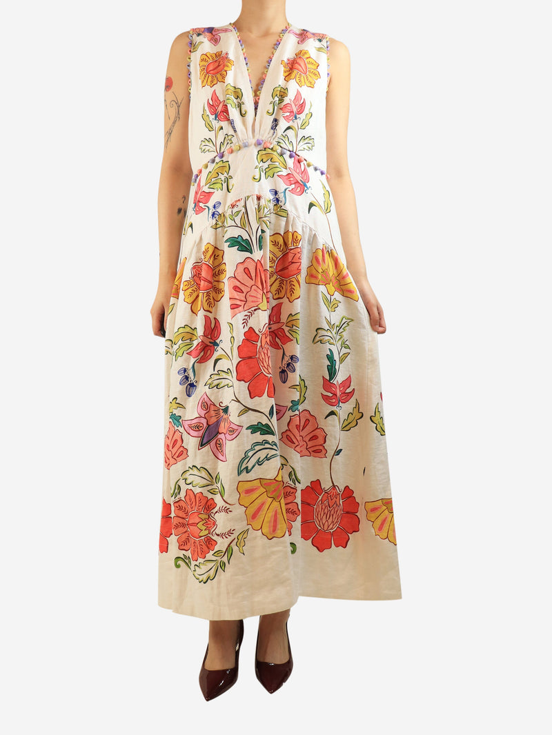 Multicolour floral maxi dress - size L Dresses Farm Rio 
