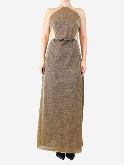 Gold lumiere knotted dress - size M Dresses Oseree 