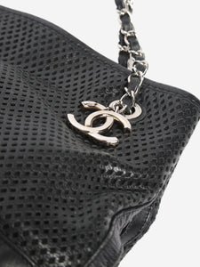 Chanel Black 2012 perforated chain shoulder bag