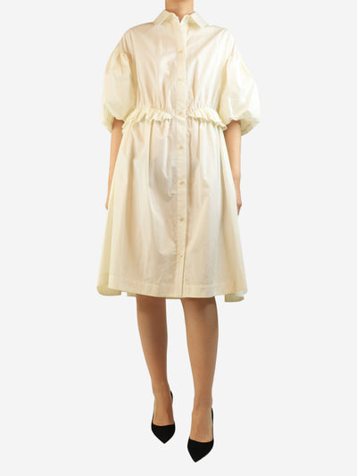 Cream twisted hip shirt dress - size UK 8 Dresses Simone Rocha 