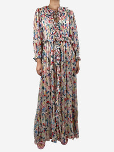 Doen Multi floral-print silk-crepon maxi dress - size S