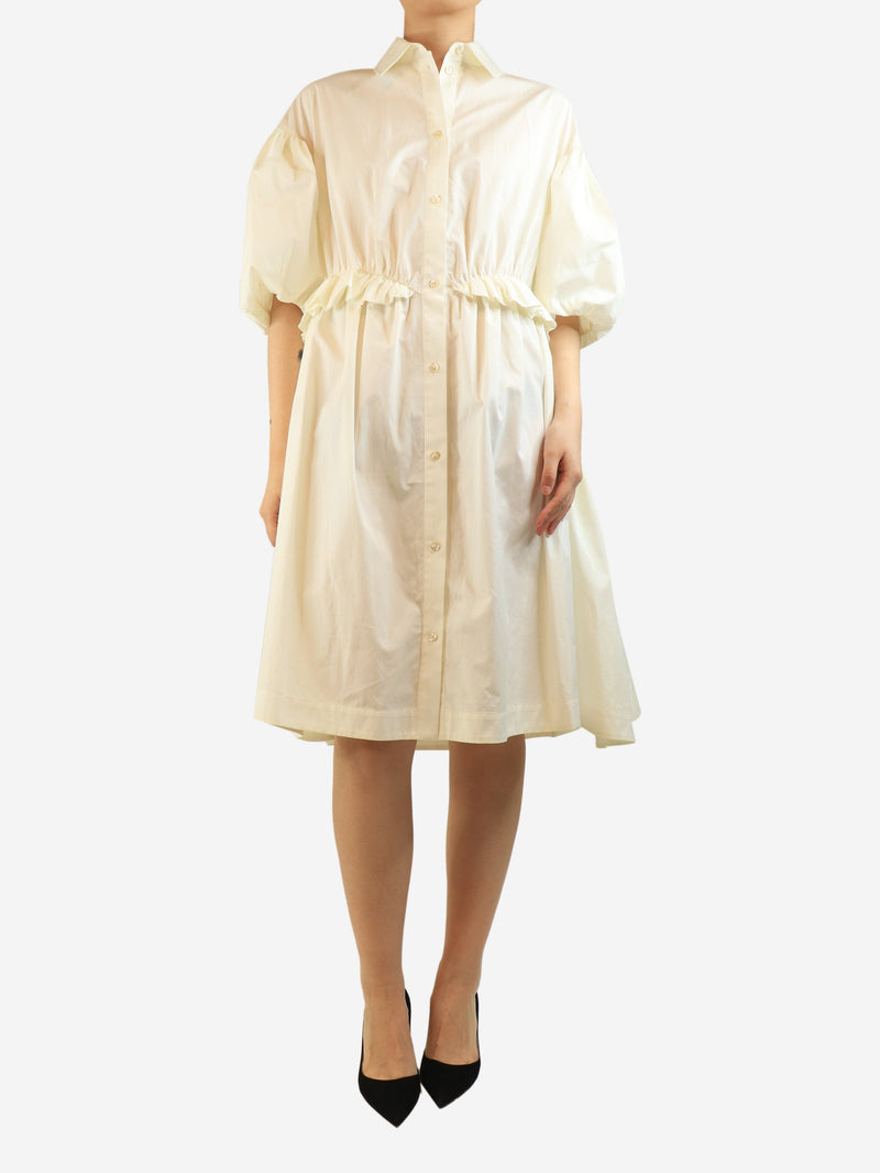 Cream twisted hip shirt dress - size UK 8 Dresses Simone Rocha 