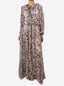 Doen Multi floral-print silk-crepon maxi dress - size S