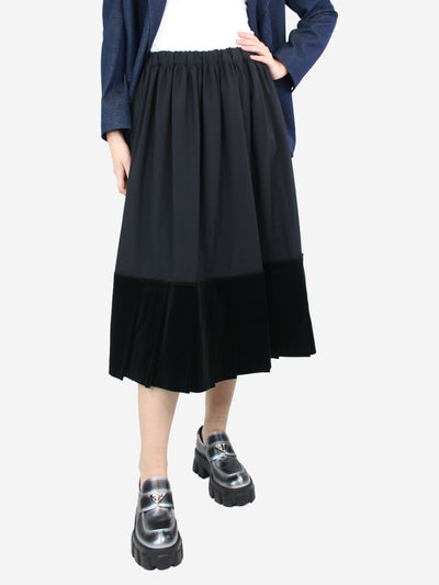 Black wool and velvet pleated skirt - size S Skirts Comme Des Garçons 