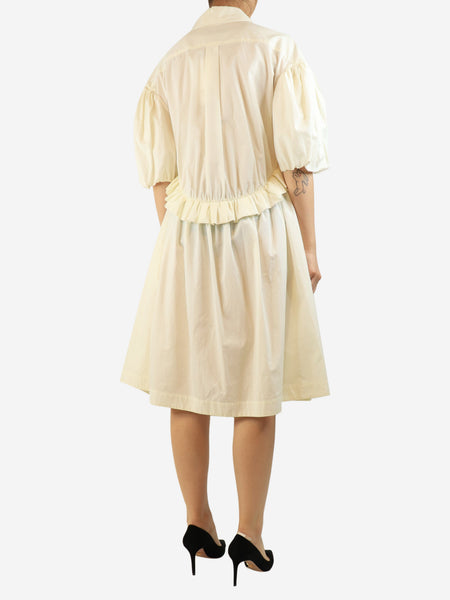 Cream twisted hip shirt dress - size UK 8 alternate image