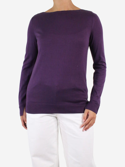 Purple lightweight knit crewneck - size IT 42 Knitwear Loro Piana