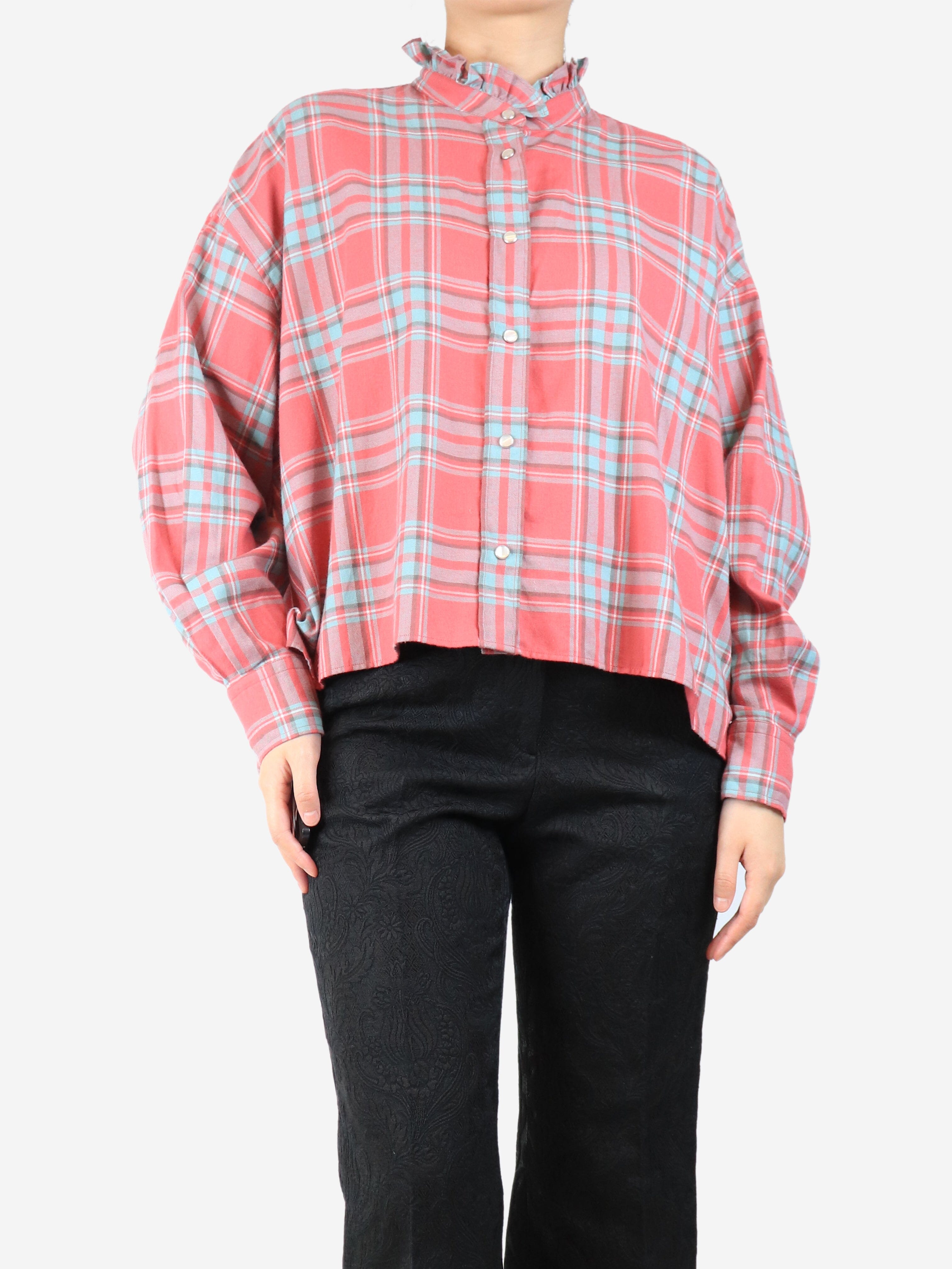 Pink Ilaria plaid flannel shirt - size UK 10 Tops Isabel Marant Etoile 