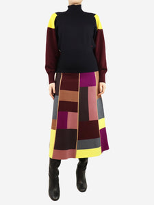 Victoria Victoria Beckham Multicolour colour-block jumper and skirt set - size S