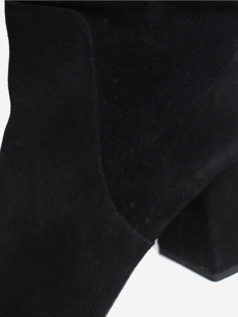 Black suede Anja knee-high boots - size EU 38.5 Boots Paris Texas 