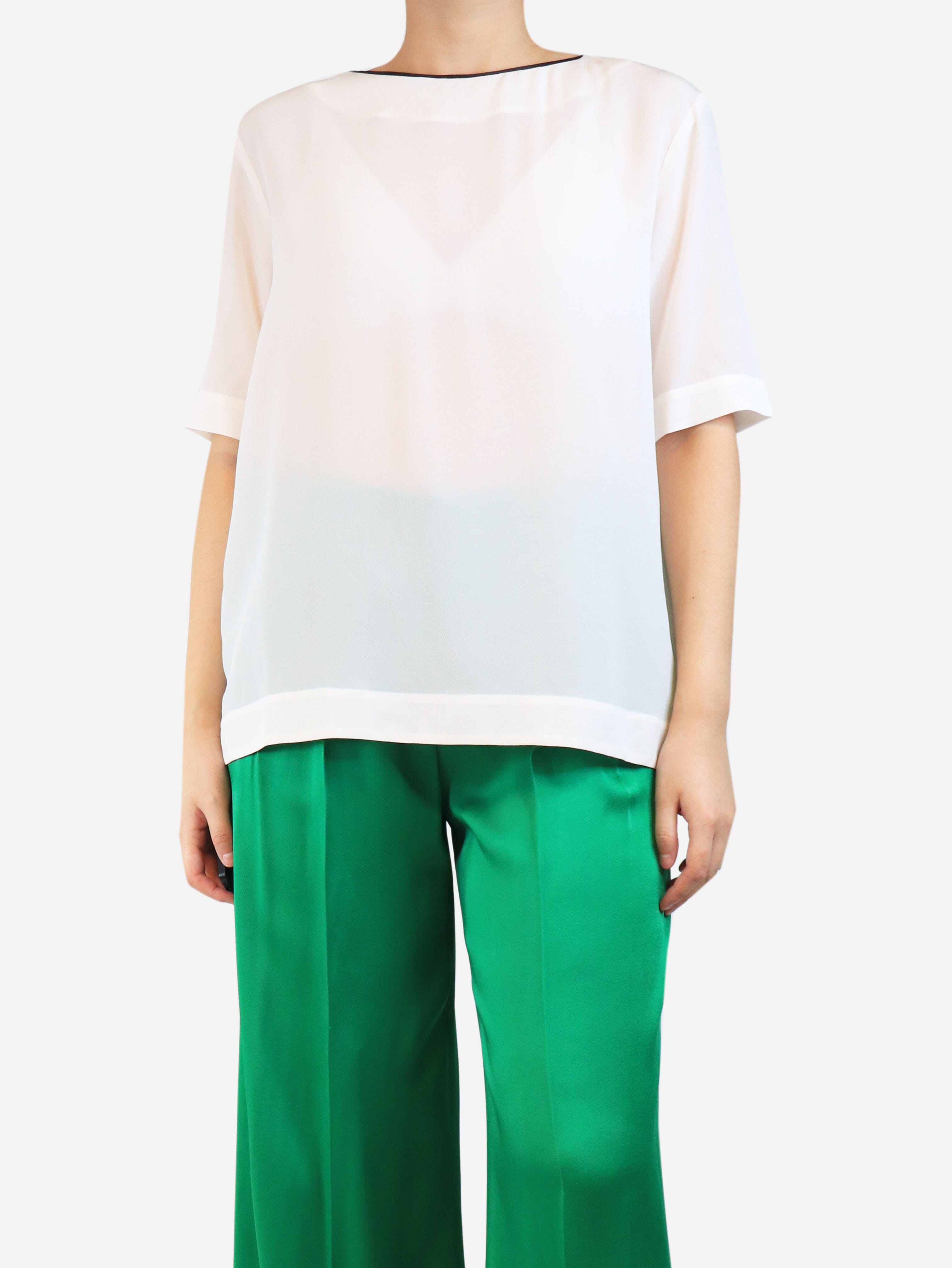White silk blouse - size UK 12 Tops Etro 