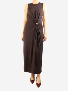 Brown knit gathered midi dress - size M Dresses Altuzarra 