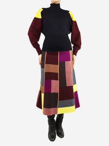 Victoria Victoria Beckham Multicolour colour-block jumper and skirt set - size S