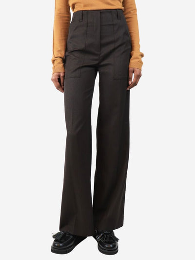 Dark brown Ruth wool trousers - size UK 6 Trousers Issue Twelve 