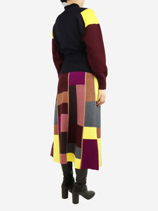 Victoria Victoria Beckham Multicolour colour-block jumper and skirt set - size S