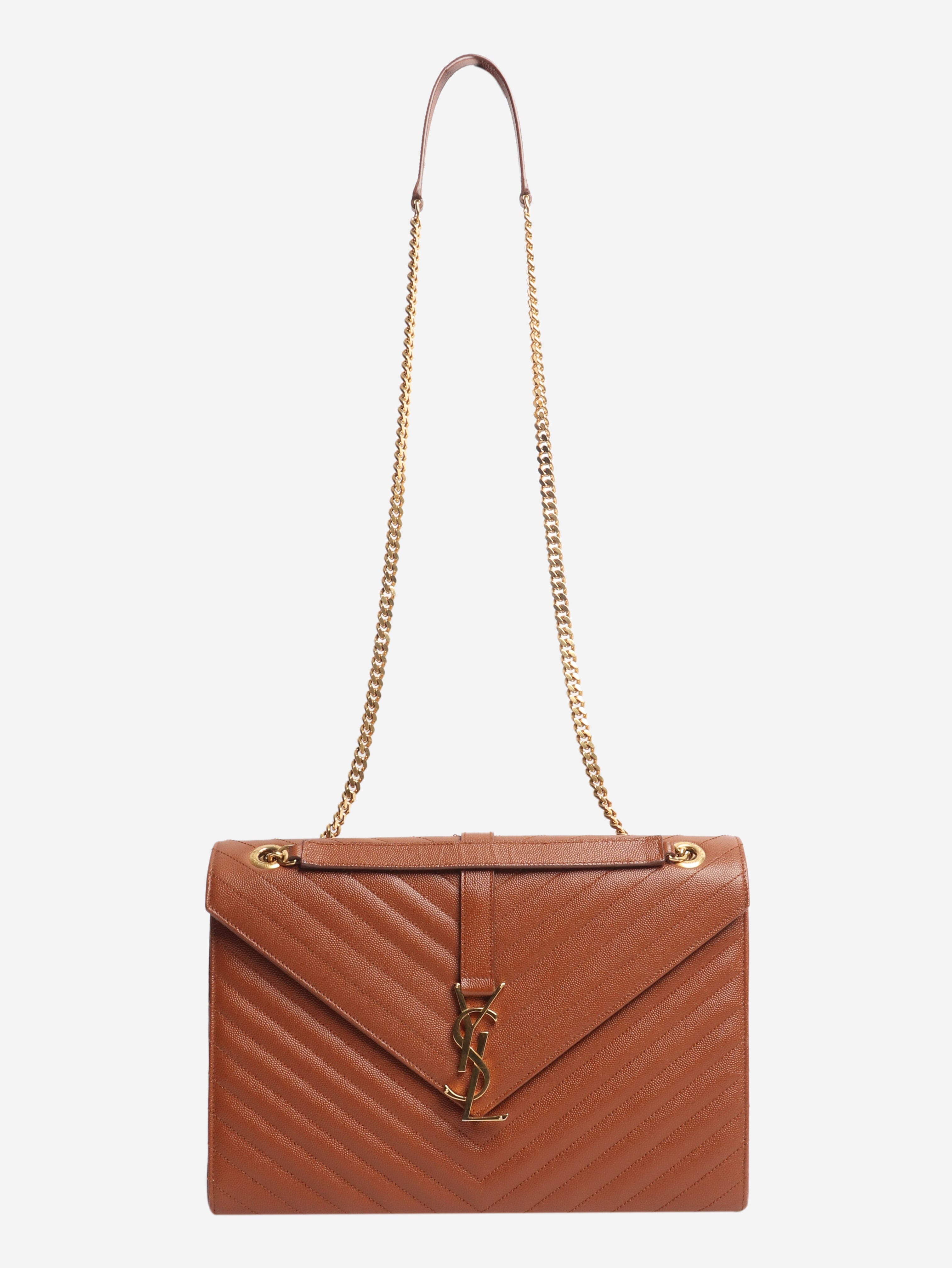 Brown leather envelope bag Cross-body bags Saint Laurent 