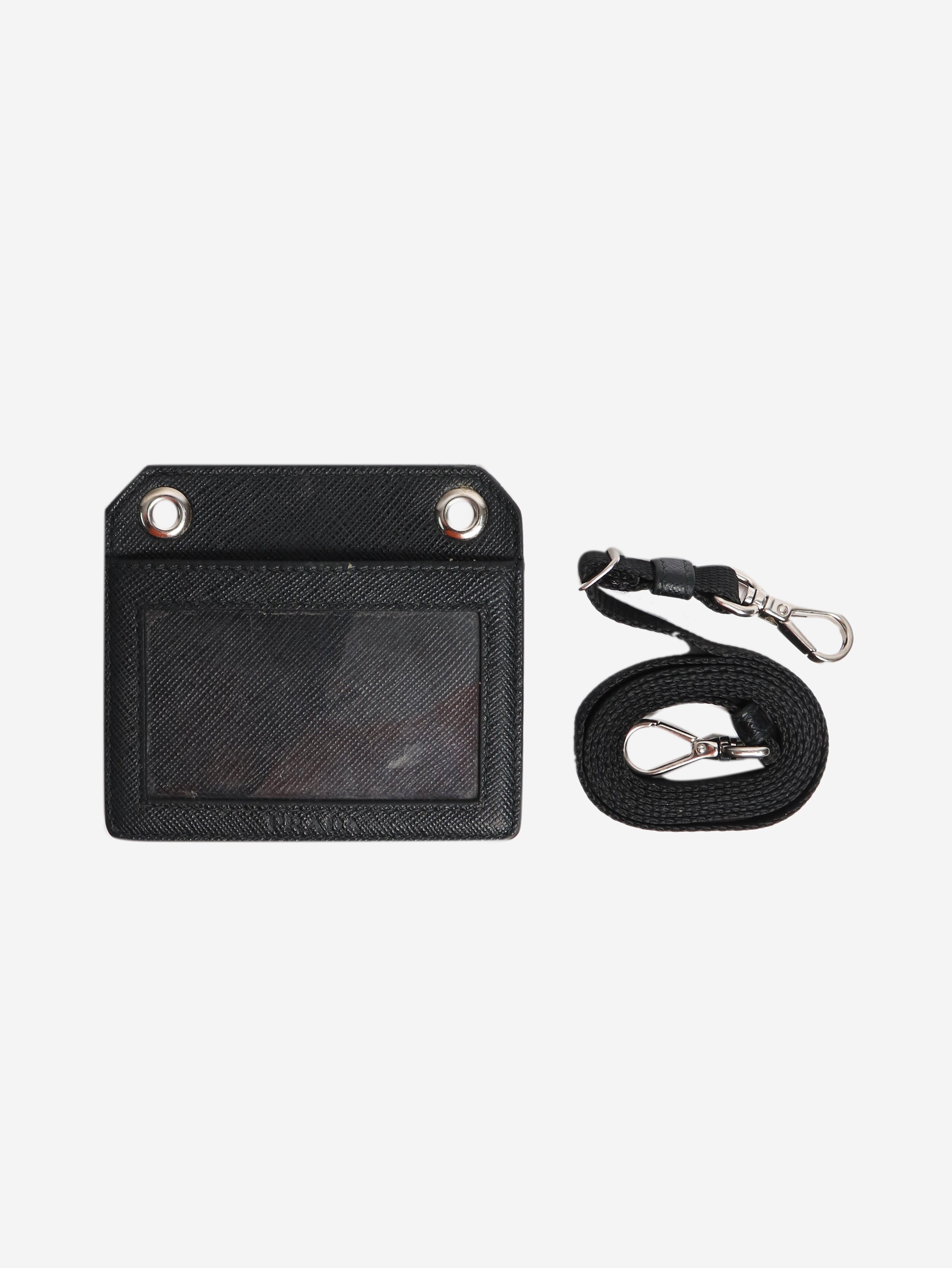 Black ID and badge holder Wallets, Purses & Small Leather Goods Prada 