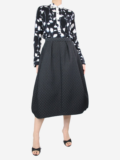 Black satin embroidered skirt - size M Skirts Comme Des Garçons 