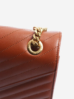 Brown leather envelope bag Cross-body bags Saint Laurent 
