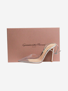 Gianvito Rossi Gianvito Rossi Silver PVC slingback heels - size EU 37 (UK 4)