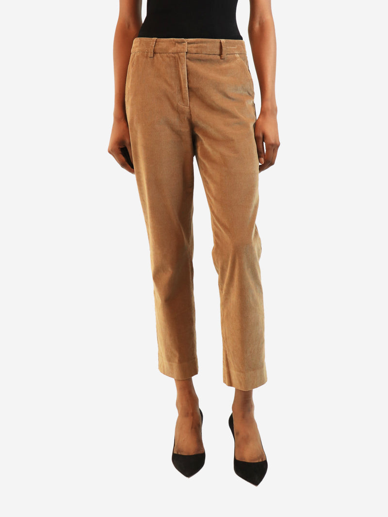 Camel corduroy capri trousers - size XS