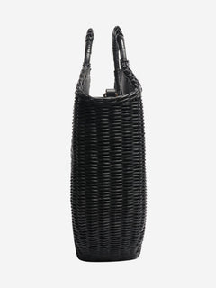 Black wicker basket bag Top Handle Bags Ulla Johnson 