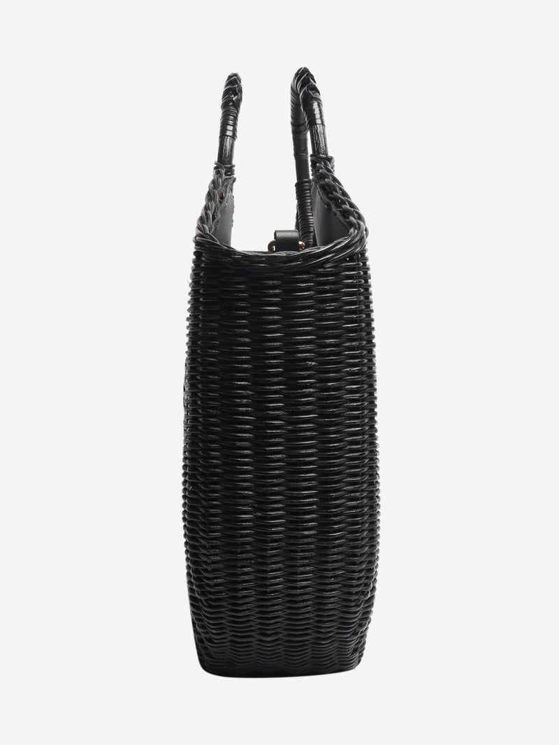 Black wicker basket bag Top Handle Bags Ulla Johnson 