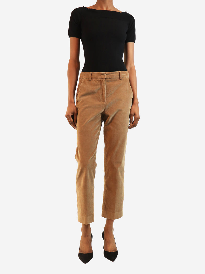 Camel corduroy capri trousers - size XS