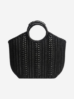 Black wicker basket bag Top Handle Bags Ulla Johnson 