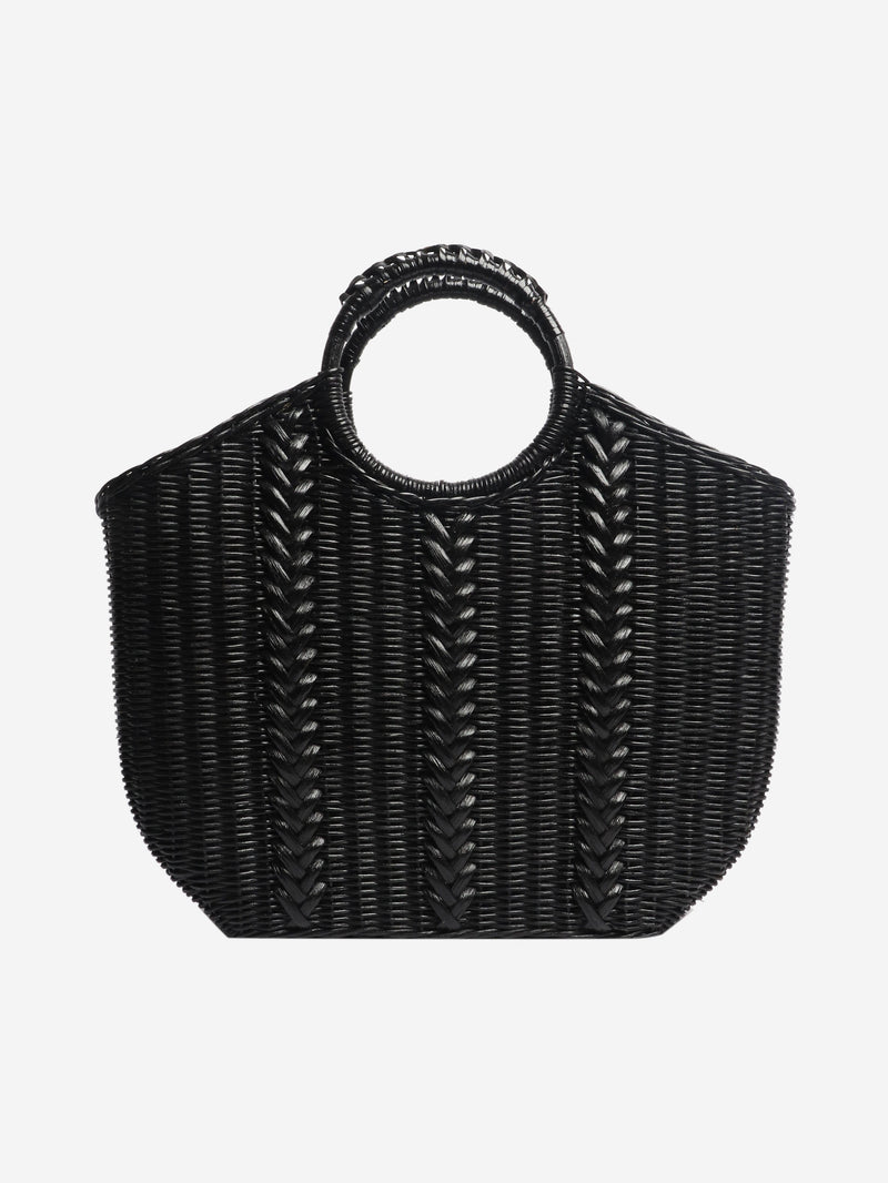 Black wicker basket bag Top Handle Bags Ulla Johnson 