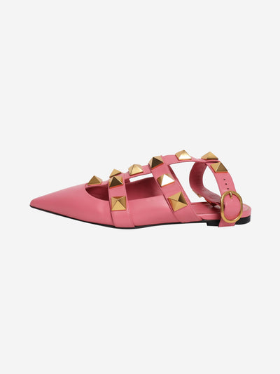 Pink rockstud flat sandals - size EU 41 (UK 8) Flat Shoes Valentino 