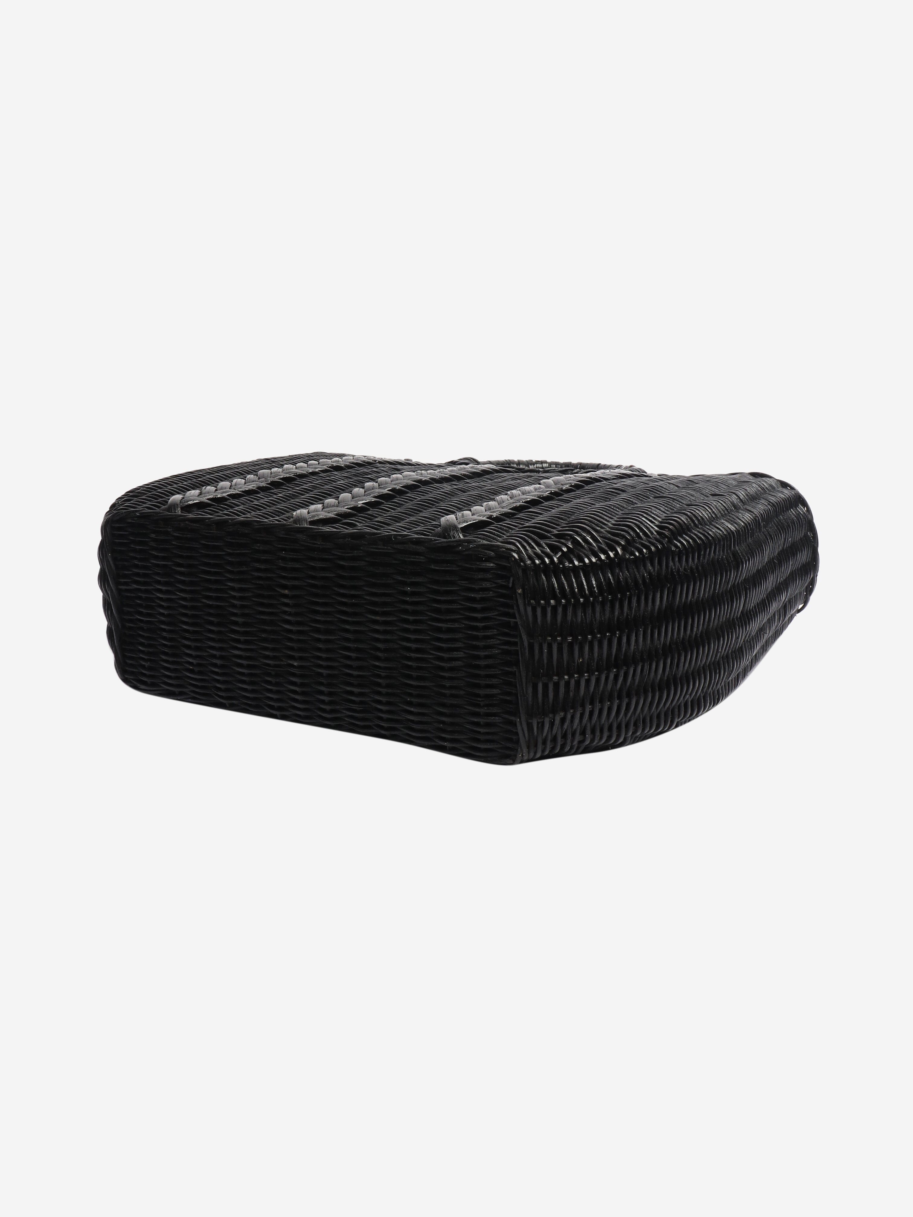 Black wicker basket bag Top Handle Bags Ulla Johnson 